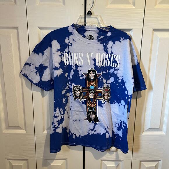 Guns N' Roses Appetite for Destruction Graphic Tie Dye Tee Blue White XL - Picture 1 of 6